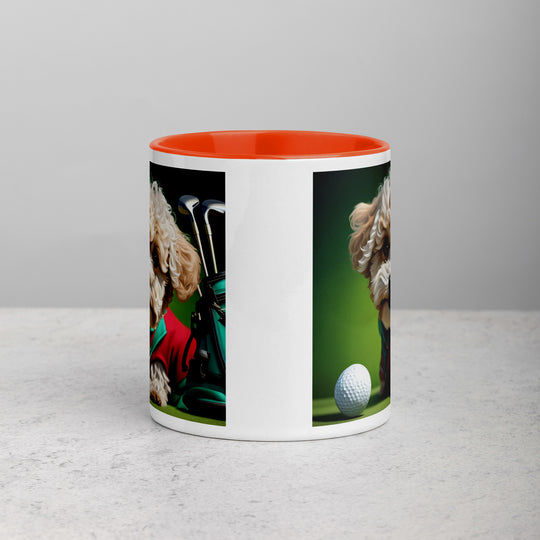 Maltipoo Golfer- Mug with Color Inside v9