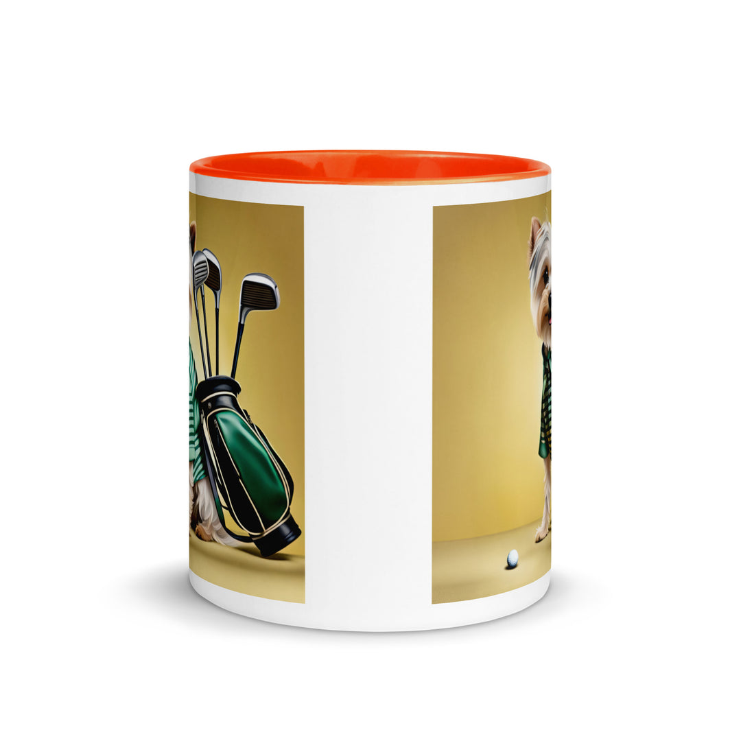 Morkie Golfer- Mug with Color Inside