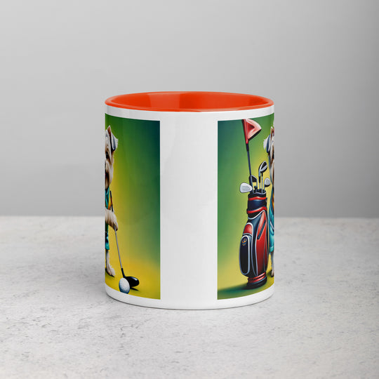 Morkie Golfer- Mug with Color Inside v4