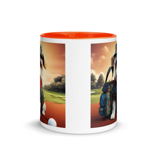 Pekapoo Golfer- Mug with Color Inside v5