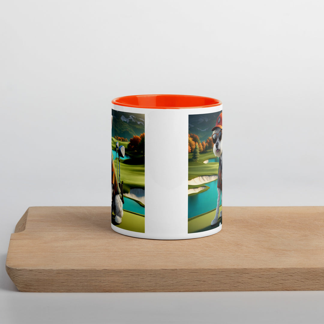 Pekapoo Golfer- Mug with Color Inside v13