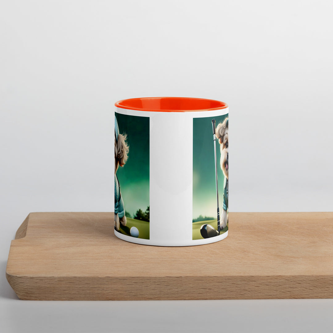 Shih-Poo Golfer- Mug with Color Inside