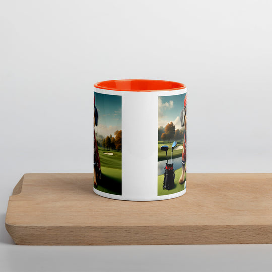 Yorkipoo Golfer- Mug with Color Inside v2