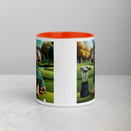 Yorkipoo Golfer- Mug with Color Inside v3