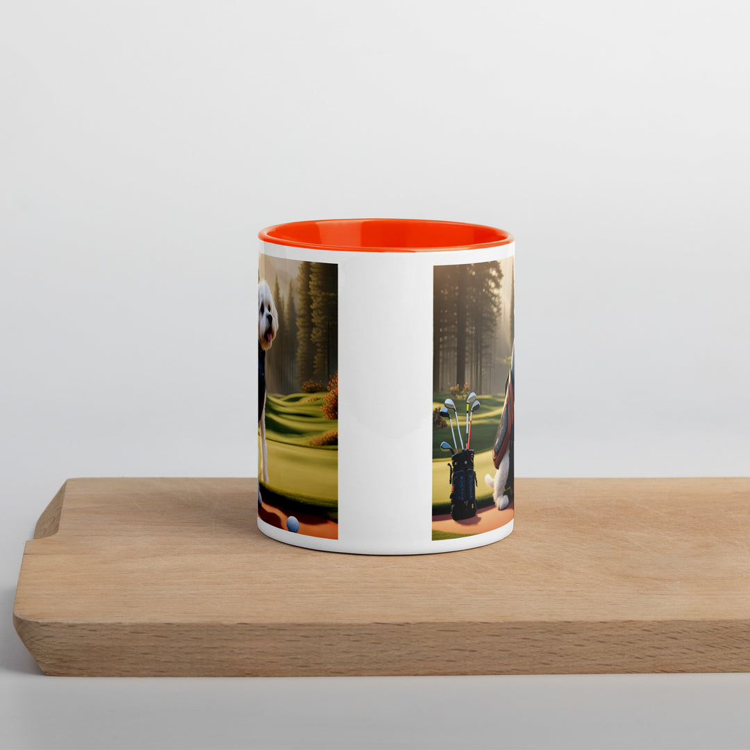 Pugapoo Golfer- Mug with Color Inside v8
