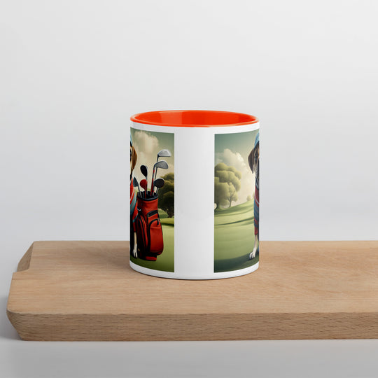 Puggle Golfer- Mug with Color Inside v3