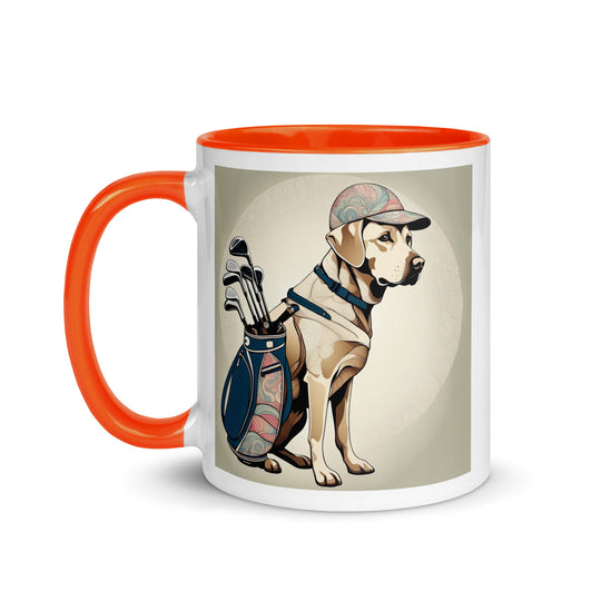 Mug with Color Inside-Labrador Retriever Golfer V19