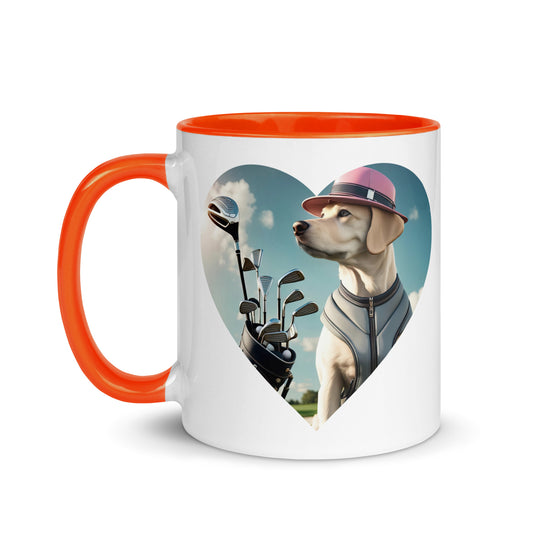 Mug with Color Inside-Labrador Retriever Golfer V23