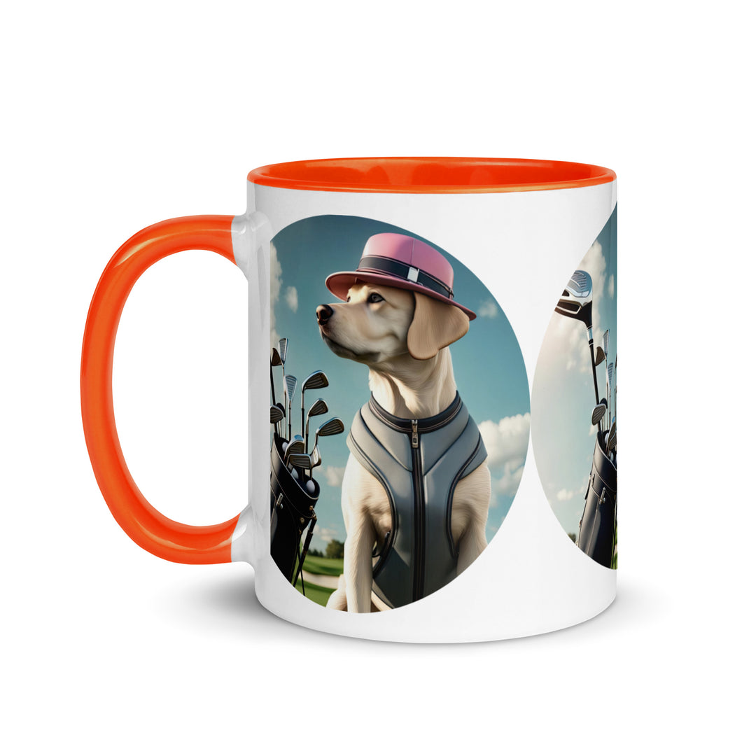 Mug with Color Inside-Labrador Retriever Golfer V24