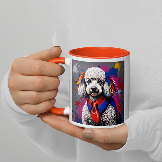 Poodle- Mug with Color Inside v4