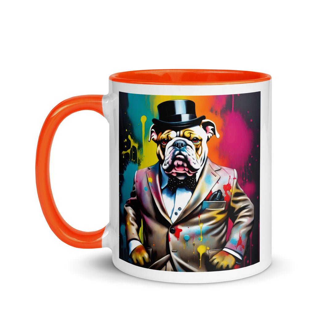 Bulldog- Mug with Color Inside v4