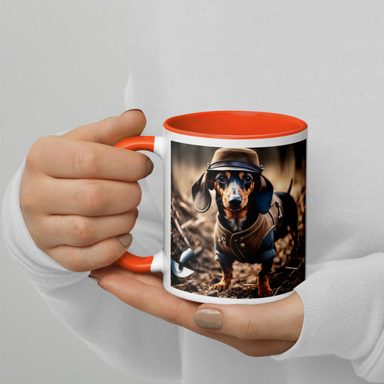 Dachshund- Mug with Color Inside