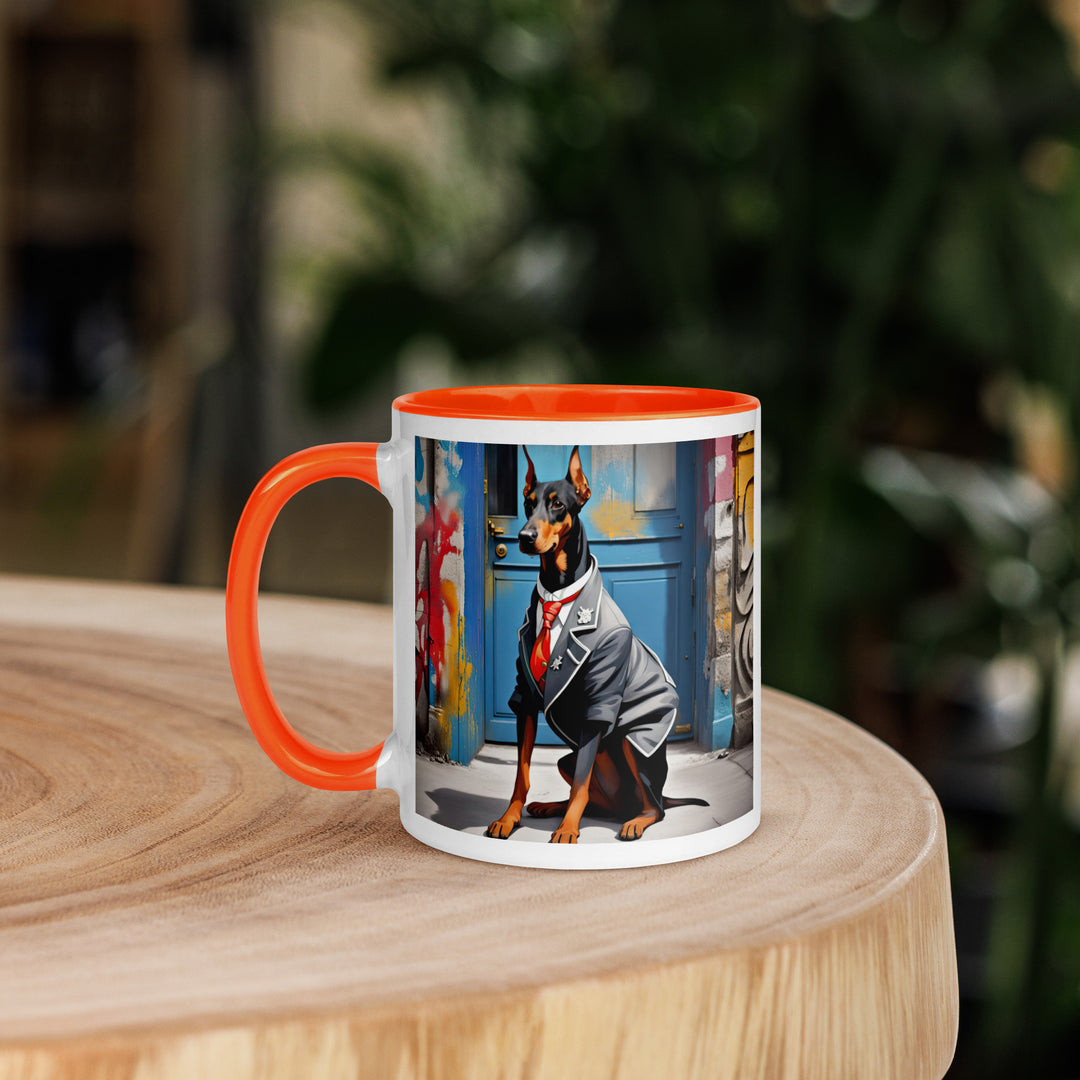 Doberman Pinscher- Mug with Color Inside v5