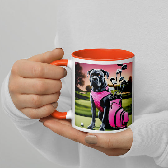 Cane Corso Golfer- Mug with Color Inside