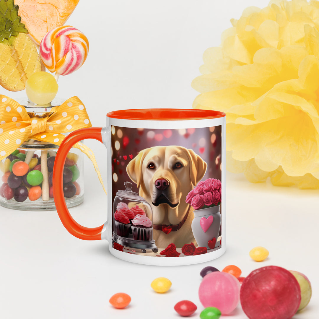 Labrador Retriever Romantic- Mug with Color Inside v2