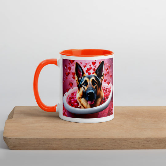 German Shepherd Romantic- Mug with Color Inside