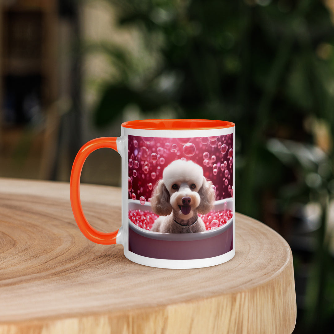 Poodle Romantic- Mug with Color Inside