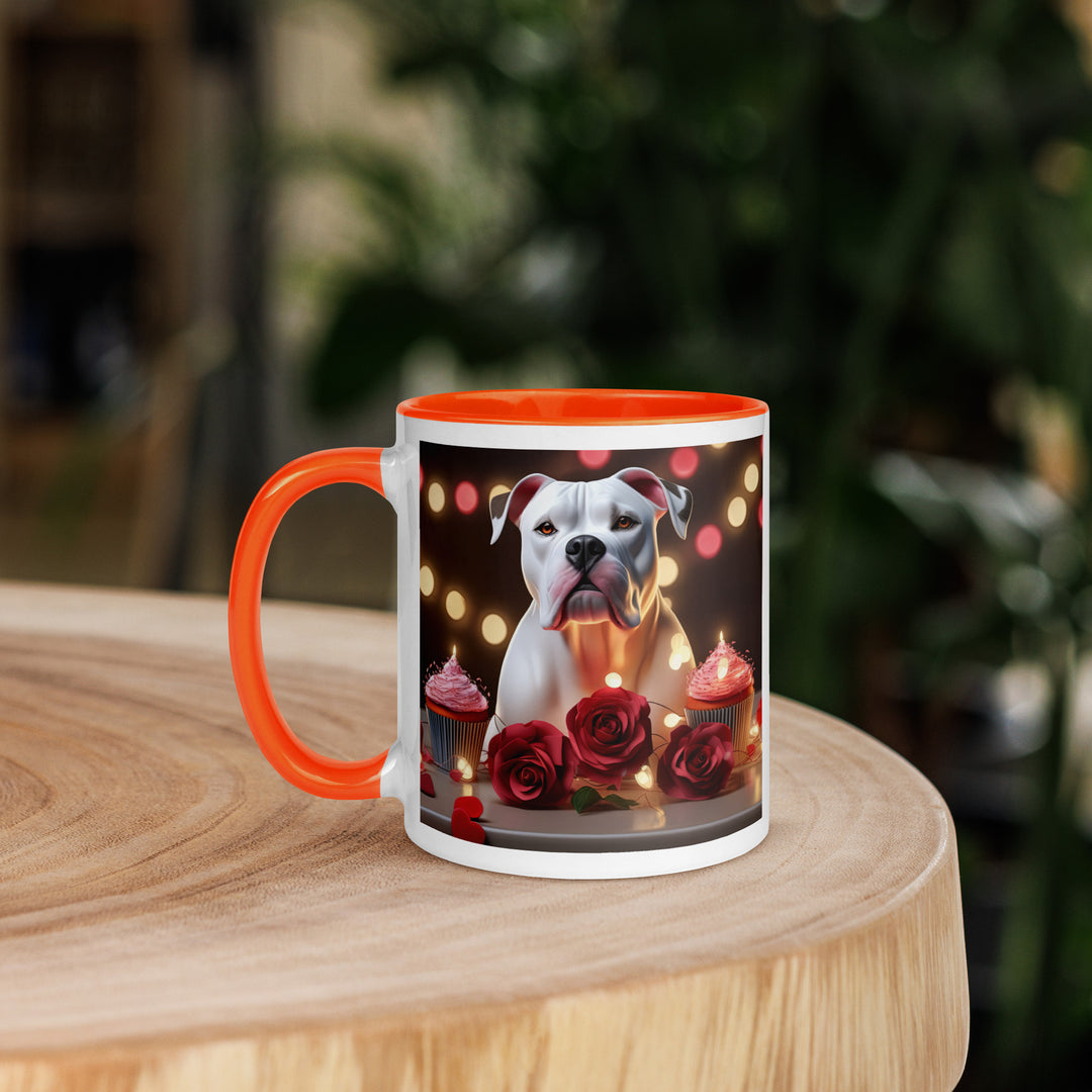 American Bulldog Romantic- Mug with Color Inside v2