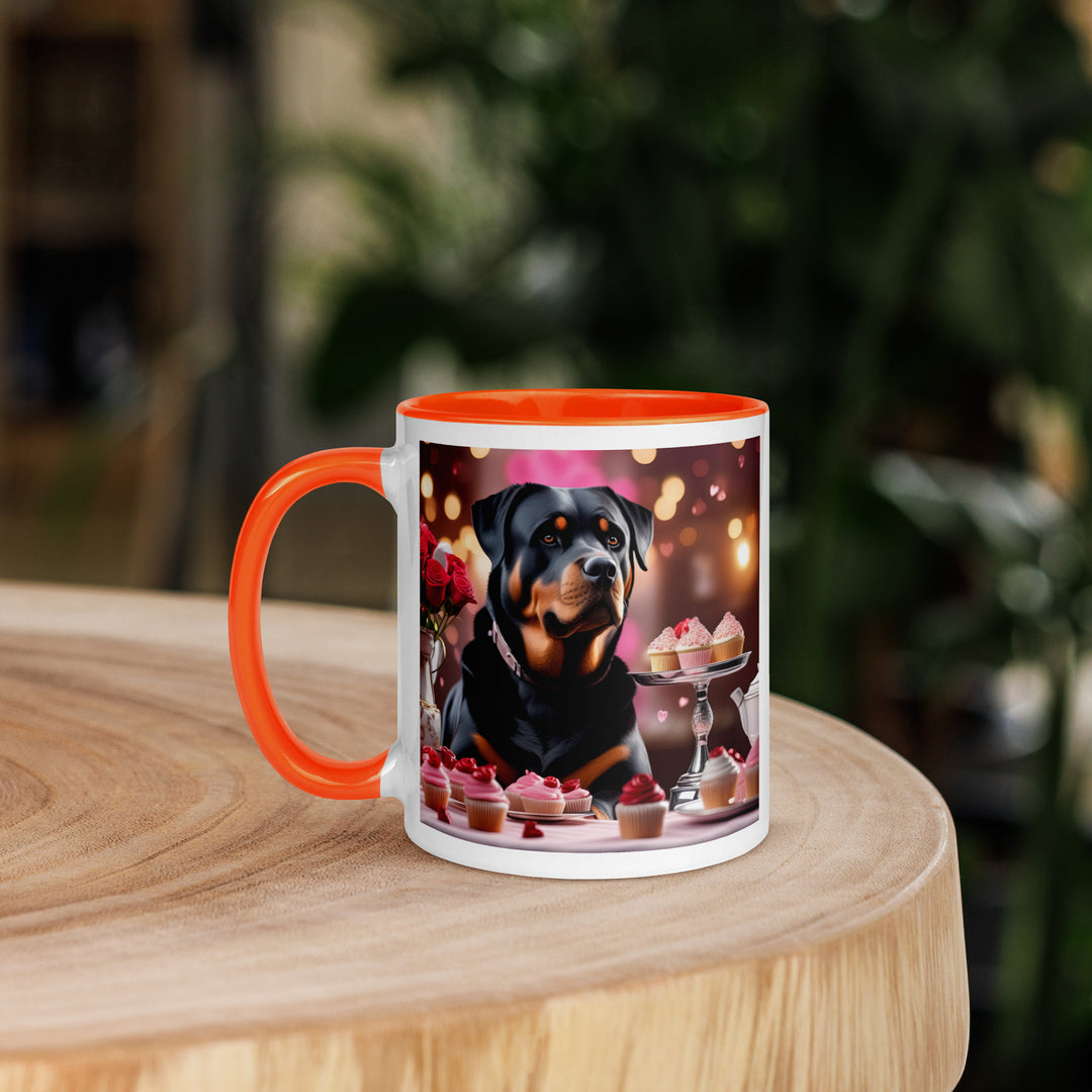 Rottweiler Romantic- Mug with Color Inside