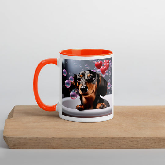 Dachshund Romantic- Mug with Color Inside