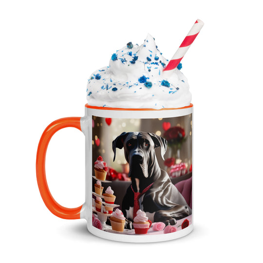 Great Dane Romantic- Mug with Color Inside v2