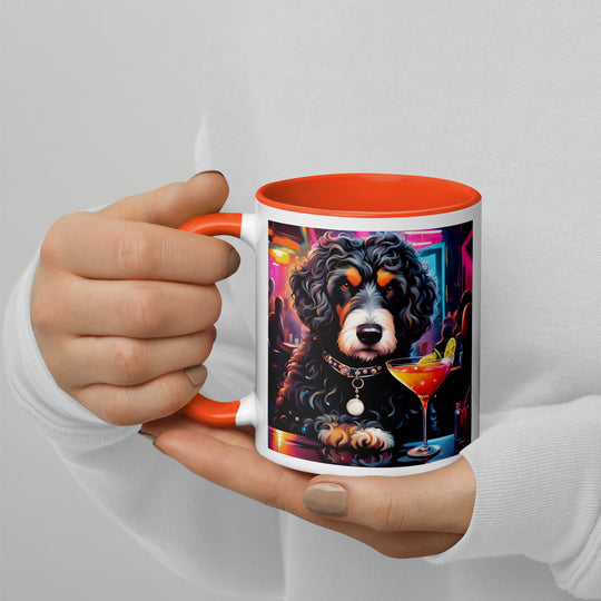 Bernedoodle General- Mug with Color Inside v16