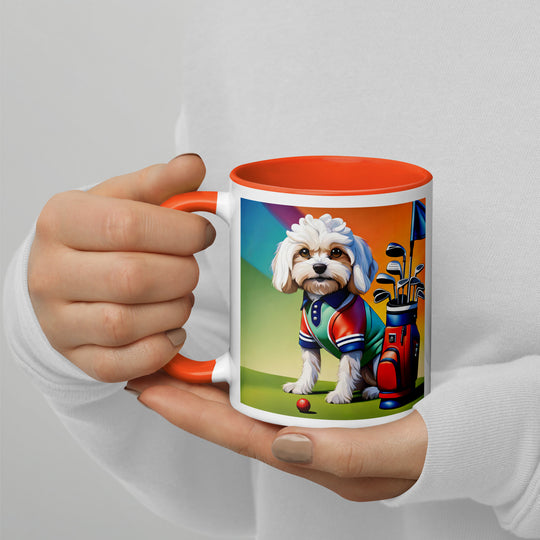 Cavachon Golfer-Mug with Color Inside v2