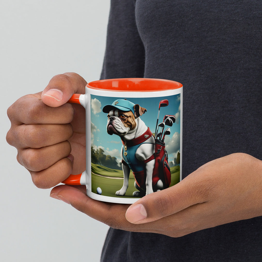 Catahoula Bulldog Golfer- Mug with Color Inside