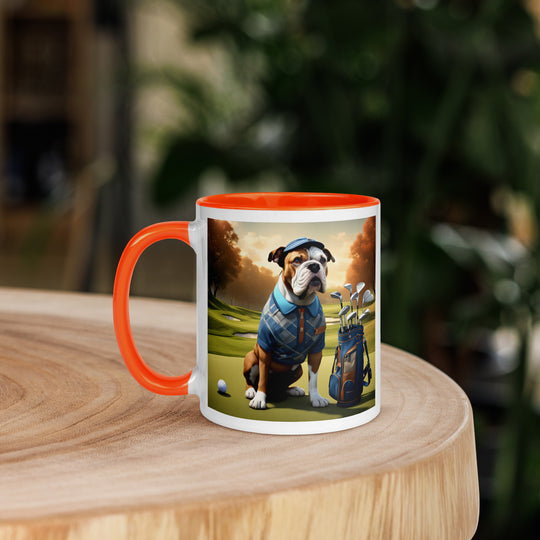 Catahoula Bulldog Golfer- Mug with Color Inside v2