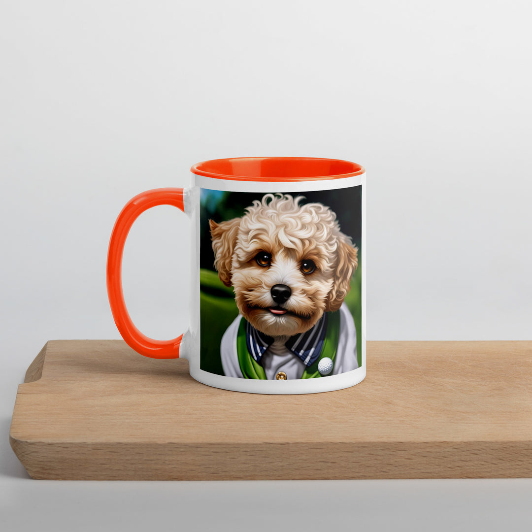 Maltipoo Golfer- Mug with Color Inside v2