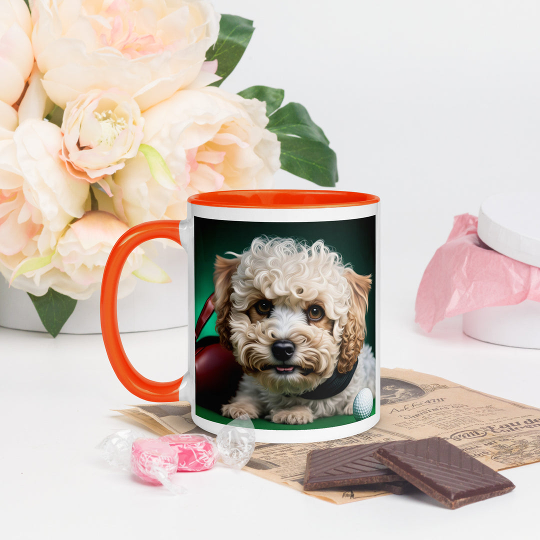 Maltipoo Golfer- Mug with Color Inside v3