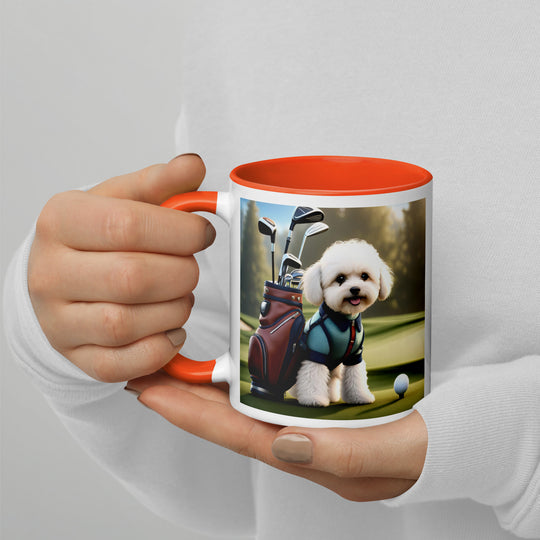 Maltipoo Golfer- Mug with Color Inside v4