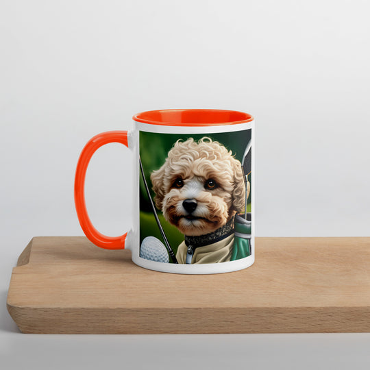 Maltipoo Golfer- Mug with Color Inside v8