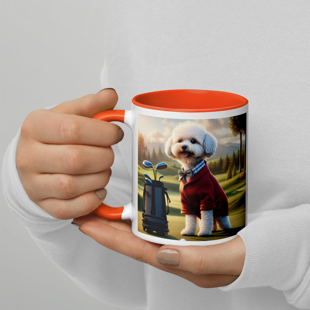 Maltipoo Golfer- Mug with Color Inside v10