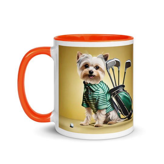 Morkie Golfer- Mug with Color Inside