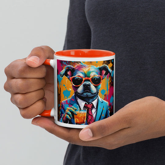 Pekapoo General- Mug with Color Inside v9