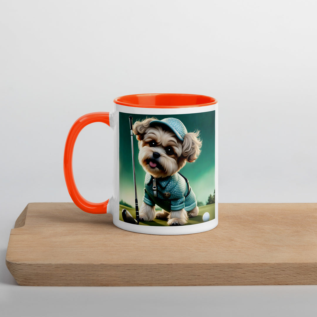 Shih-Poo Golfer- Mug with Color Inside