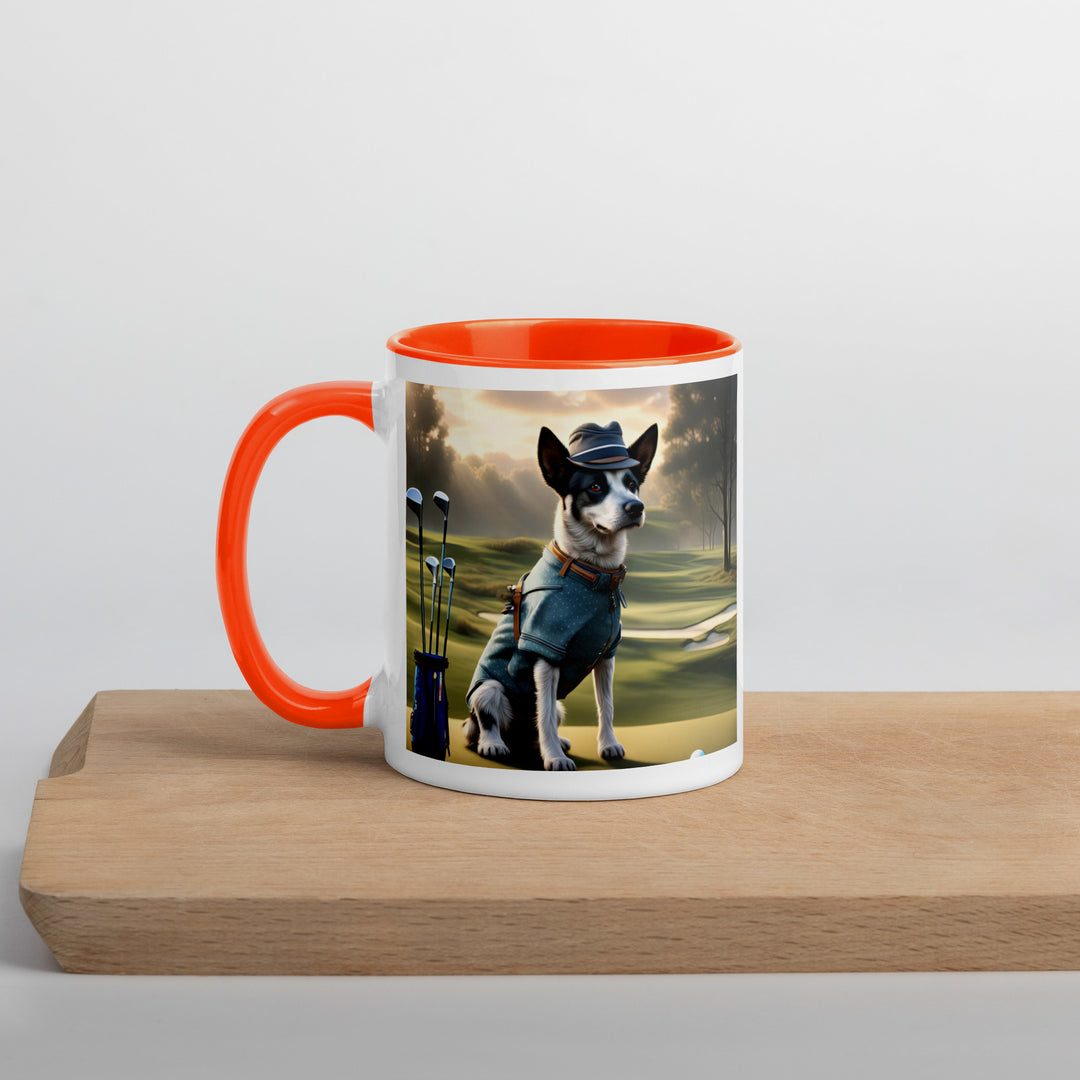 Texas Heeler Golfer- Mug with Color Inside v8