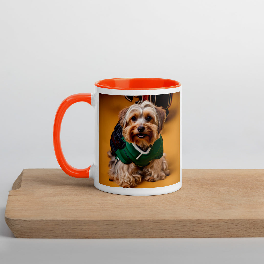 Yorkipoo Golfer- Mug with Color Inside