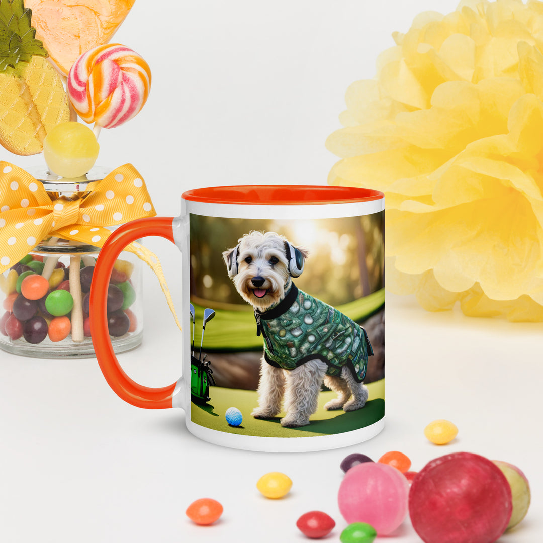 Schnoodle Golfer- Mug with Color Inside v5