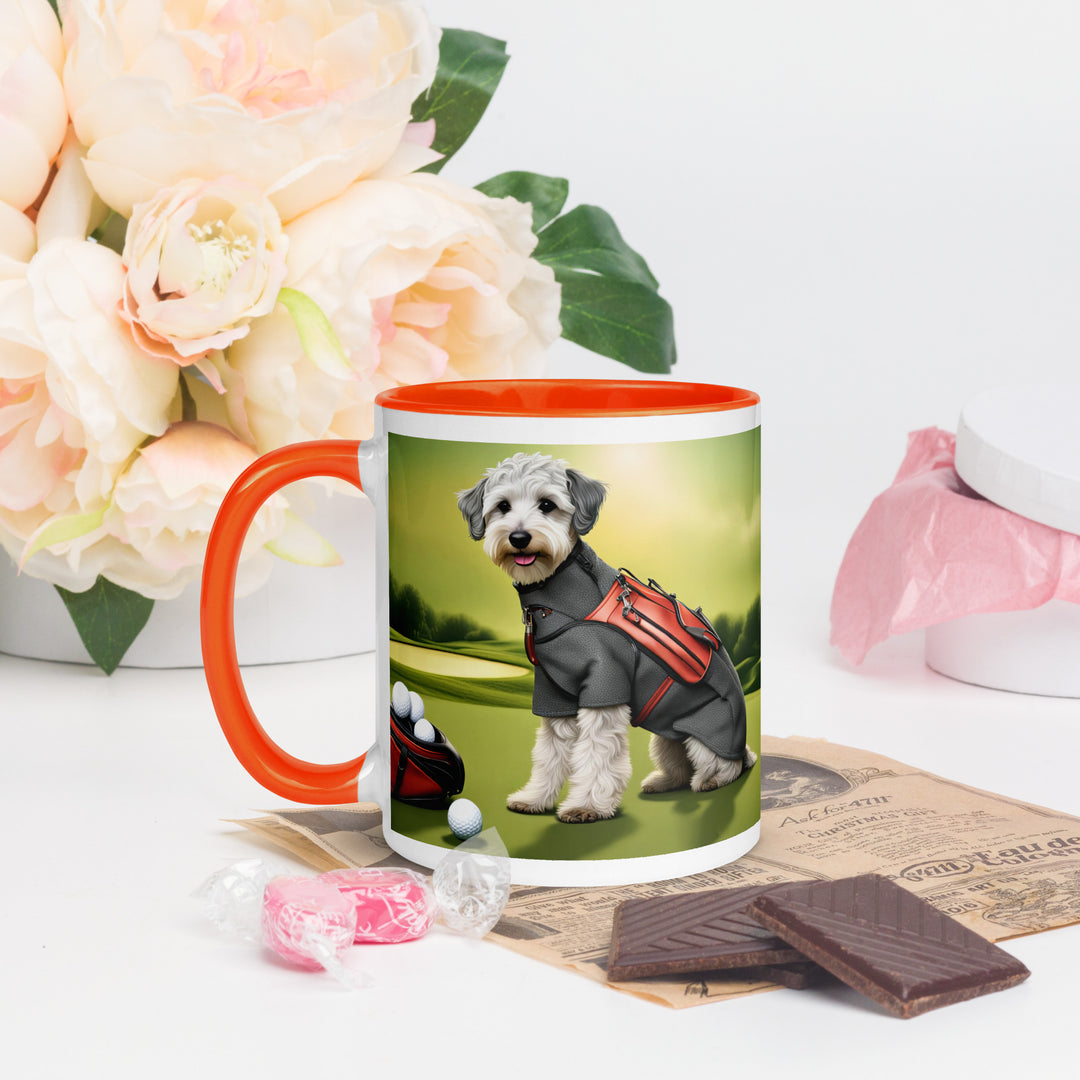 Schnoodle Golfer- Mug with Color Inside v6