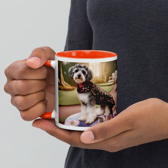 Schnoodle Golfer- Mug with Color Inside v7