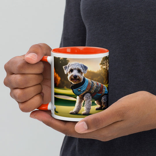 Schnoodle Golfer- Mug with Color Inside v9