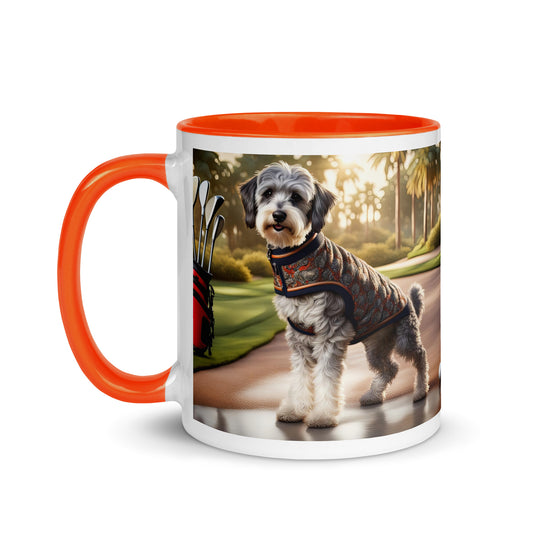 Schnoodle Golfer- Mug with Color Inside v11