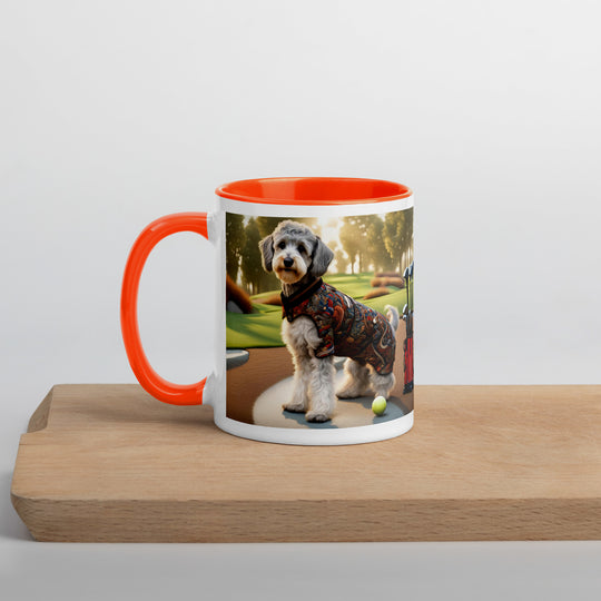 Schnoodle Golfer- Mug with Color Inside v14