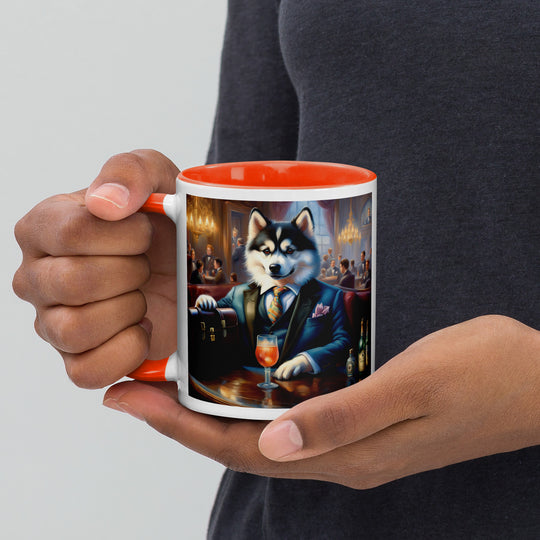 Pomsky General- Mug with Color Inside v15