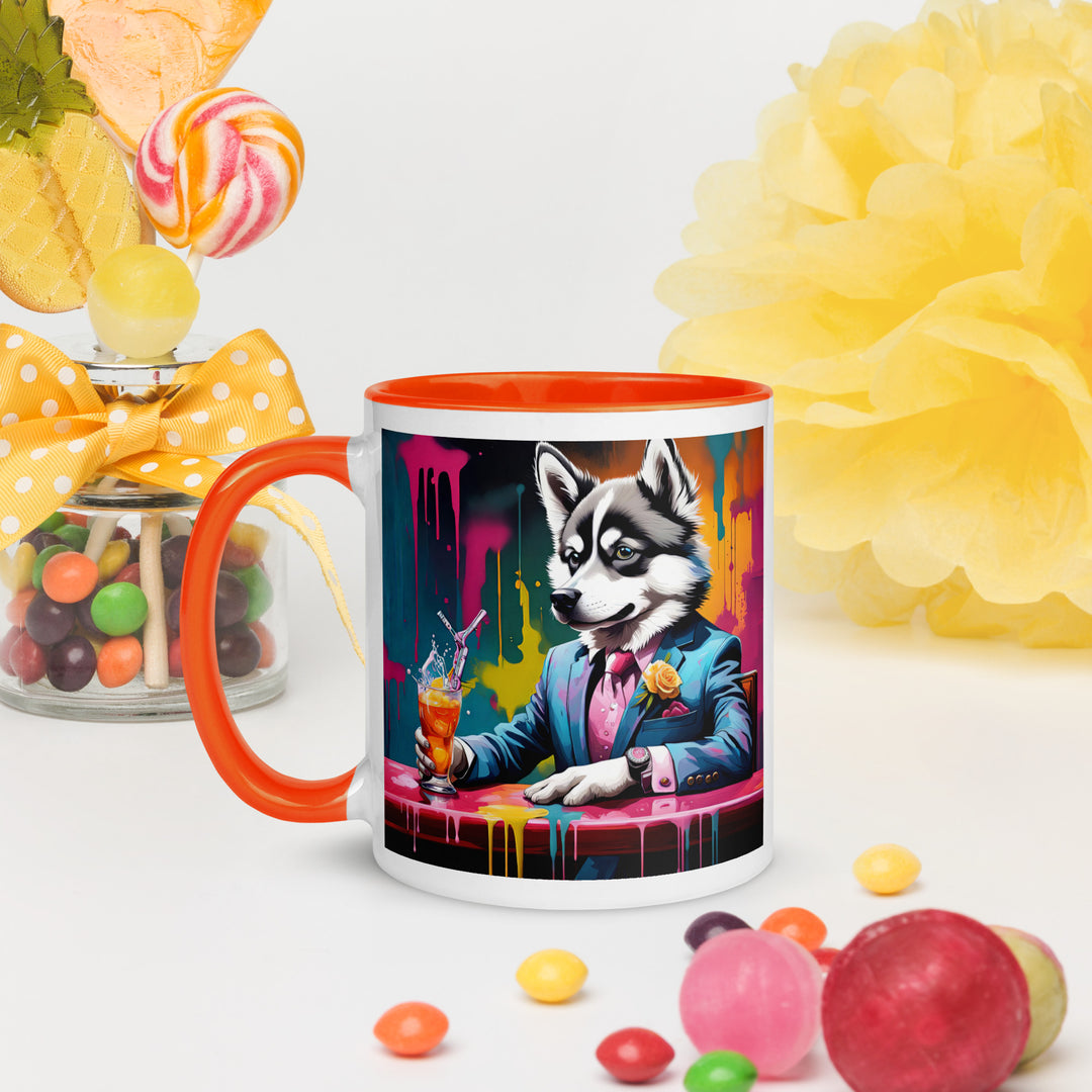 Pomsky General- Mug with Color Inside v7