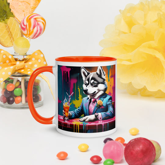 Pomsky General- Mug with Color Inside v7