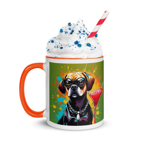 Puggle General- Mug with Color Inside v9