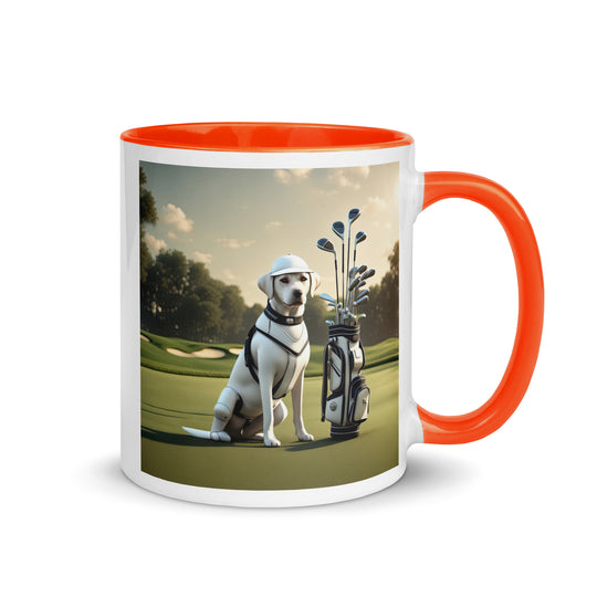 Mug with Color Inside-Labrador Retriever Golfer V5